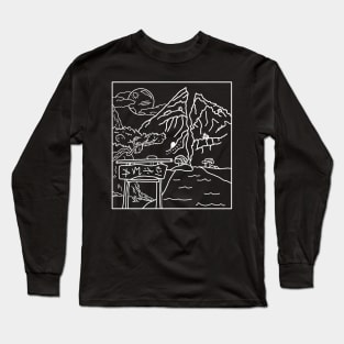 Split mountain moonlight Long Sleeve T-Shirt